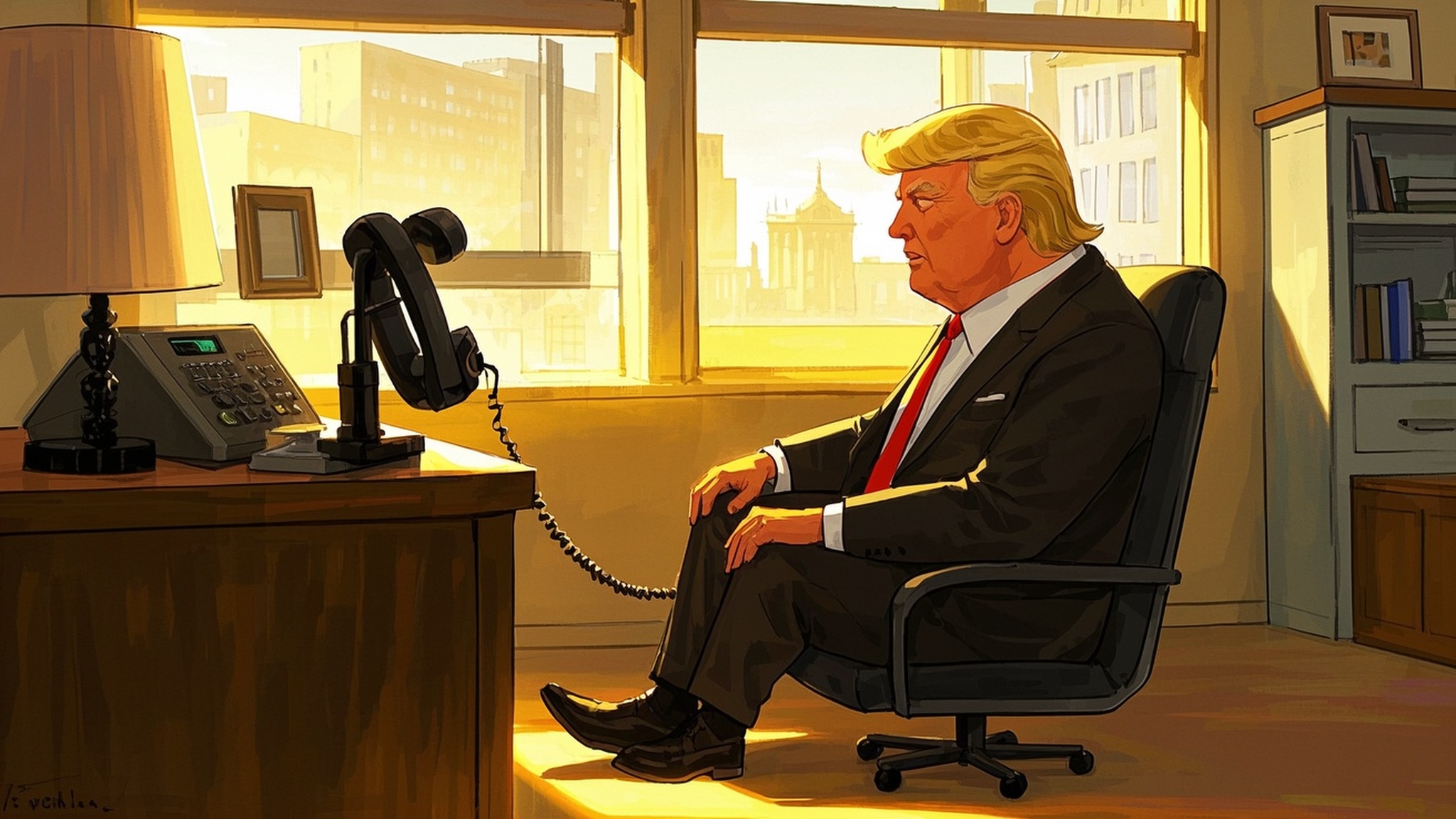 丑化特朗普等電話漫畫(3)